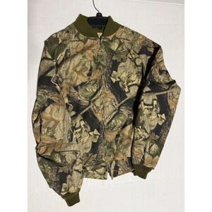 Vintage Ideal Realtree Camo Bomber Jacket Mens L Made in USA 90s